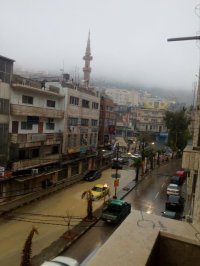 بالصور .. أمطار غزيرة وسيول في عجلون
