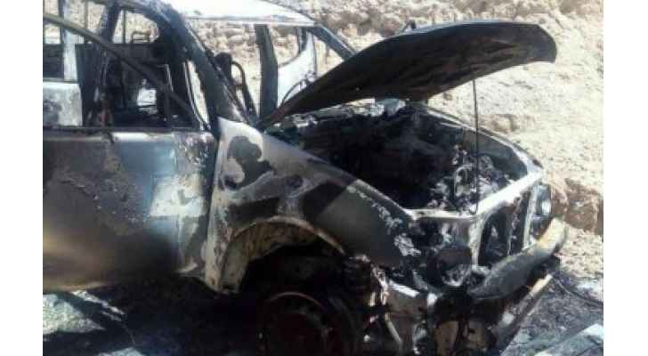 القبض على سارقي مركبة تابعة لوزارة الزراعة بعد حرقها