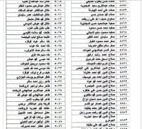 أسماء لاصحاب الاموال المحصلة من شركة المصفوفة "ماتريكس"