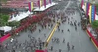 بالفيديو .. نجاة رئيس فنزويلا من محاولة اغتيال