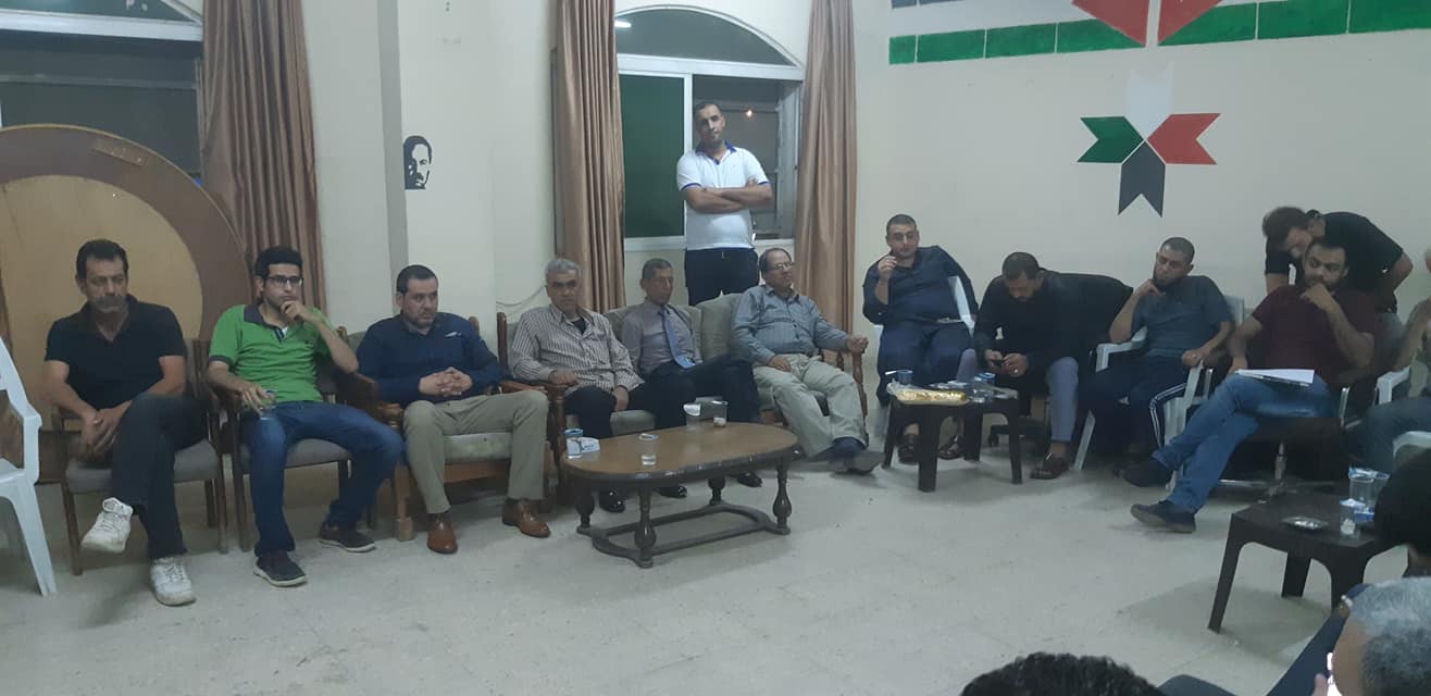 البقعة : اللجنة الشعبية لدعم فلسطين ونهج المقاومة تشكل مكتبها التنفيذي للشباب