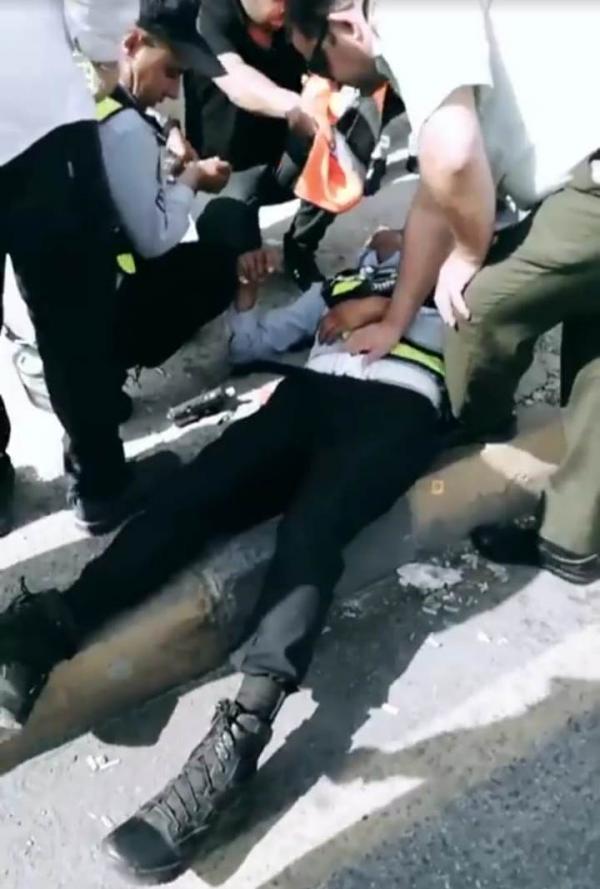 بالفيديو .. توقيف شخص دهس رقيب سير في جبل عمان