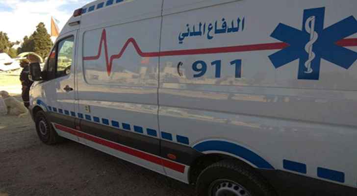 3 إصابات بحادث تدهور في الكرك