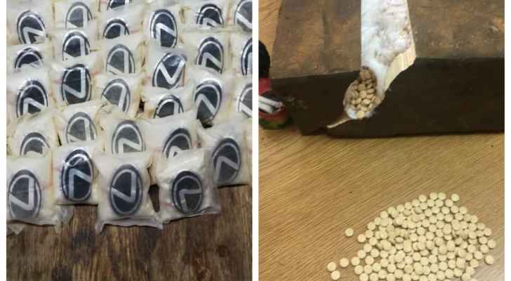 إحباط تهريب 50 ألف حبة مخدرة إلى خارج الأردن.. صور