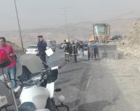 انهيار جبلي يتسبب بأزمة سير خانقة على طريق إربد عمان