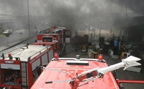 انفجار بمحطة وقود بجرش