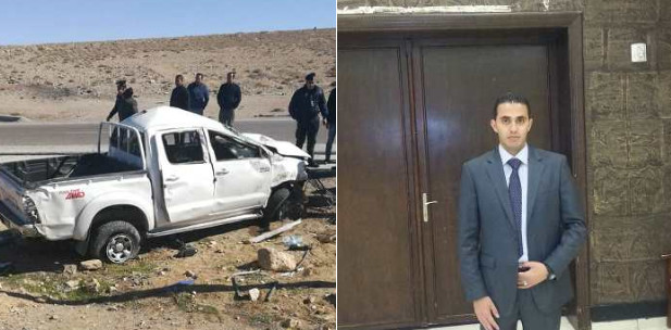 شاهد وفاة نقيب بمكافحة المخدرات واصابة اخر في معان