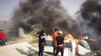 إصابة 40 شخصا أغلبهم بحريق في الركبان
