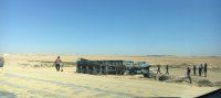وفاة وإصابة بتدهور تريلا على الطريق الصحراوي