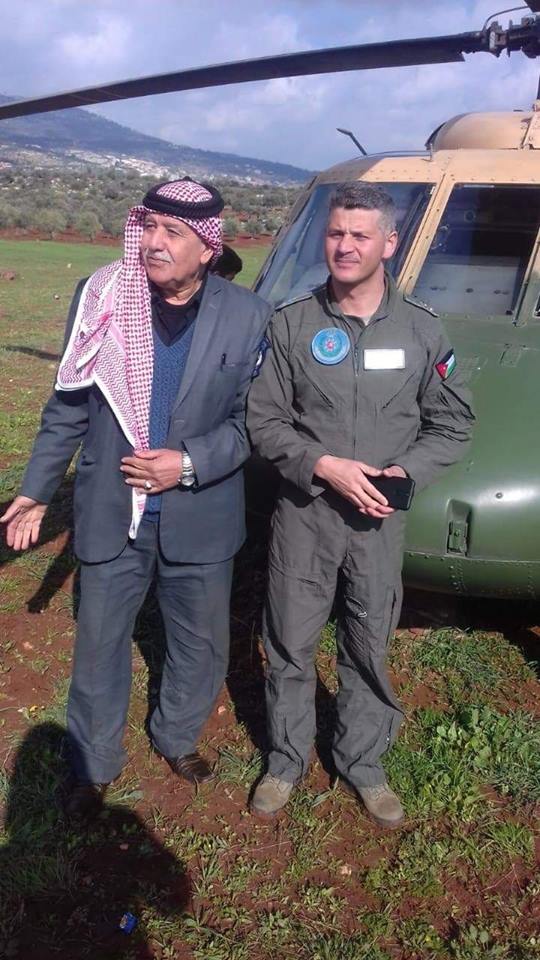 هبوط طائرة عامودیة في جرش (صور)