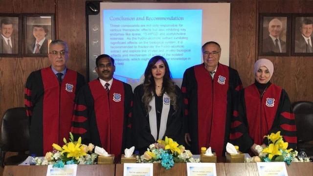 رسالة ماجستير للطالبة ميس شهاب في عمان الاهلية