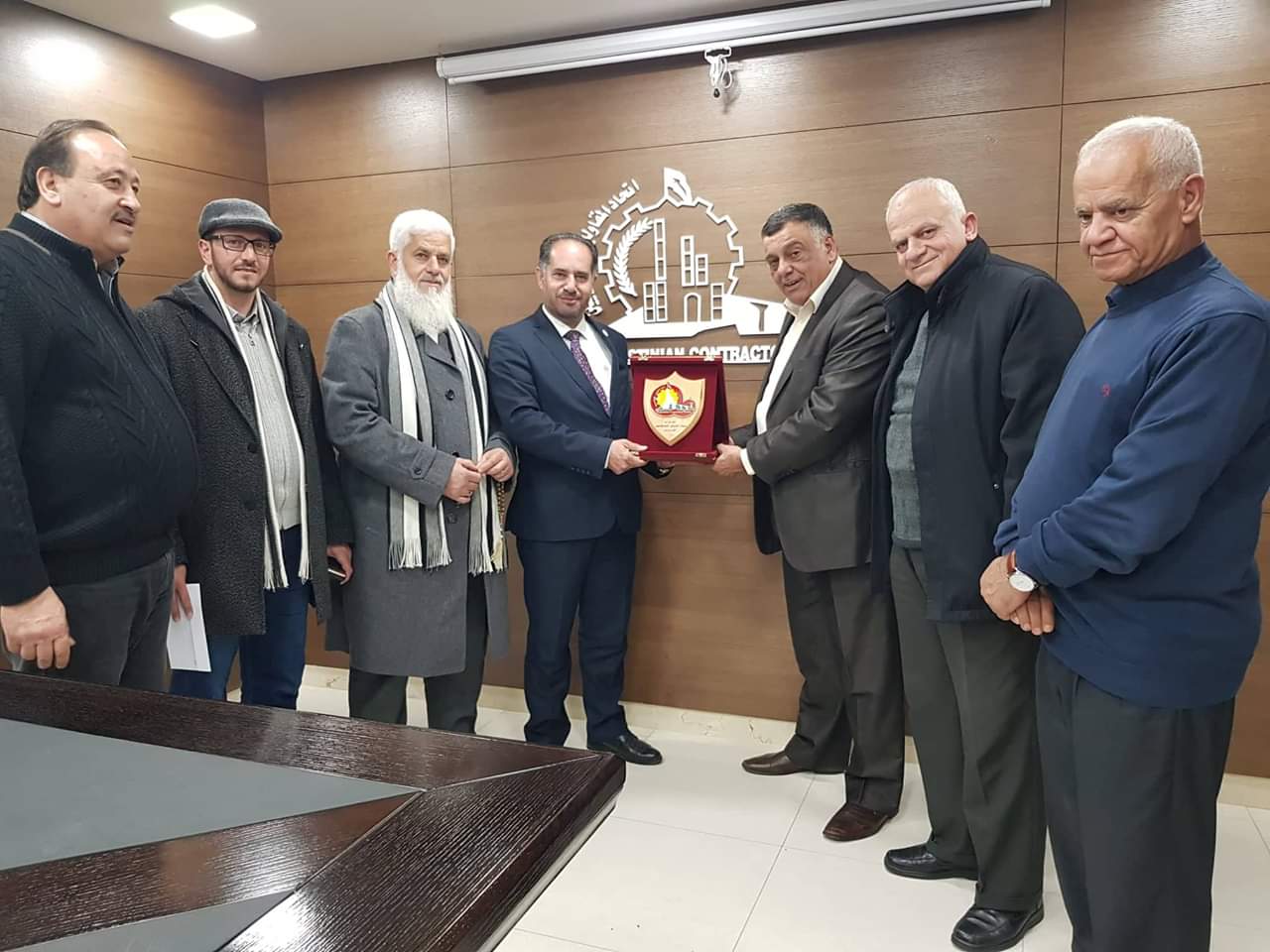 بالصور .. نقابة المقاولين تزور مقر الاتحاد في رام الله