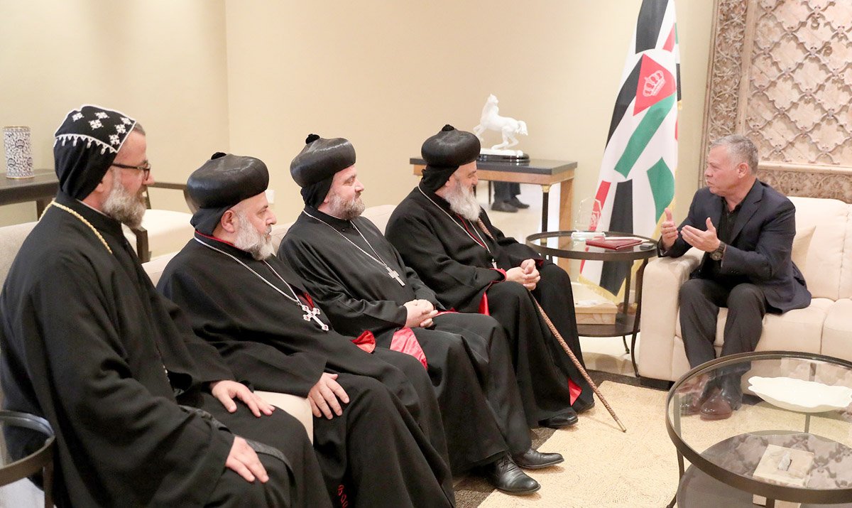 الملك يؤكد لقداسة مار إغناطيوس استمرار الأردن بجماية المقدسات في القدس