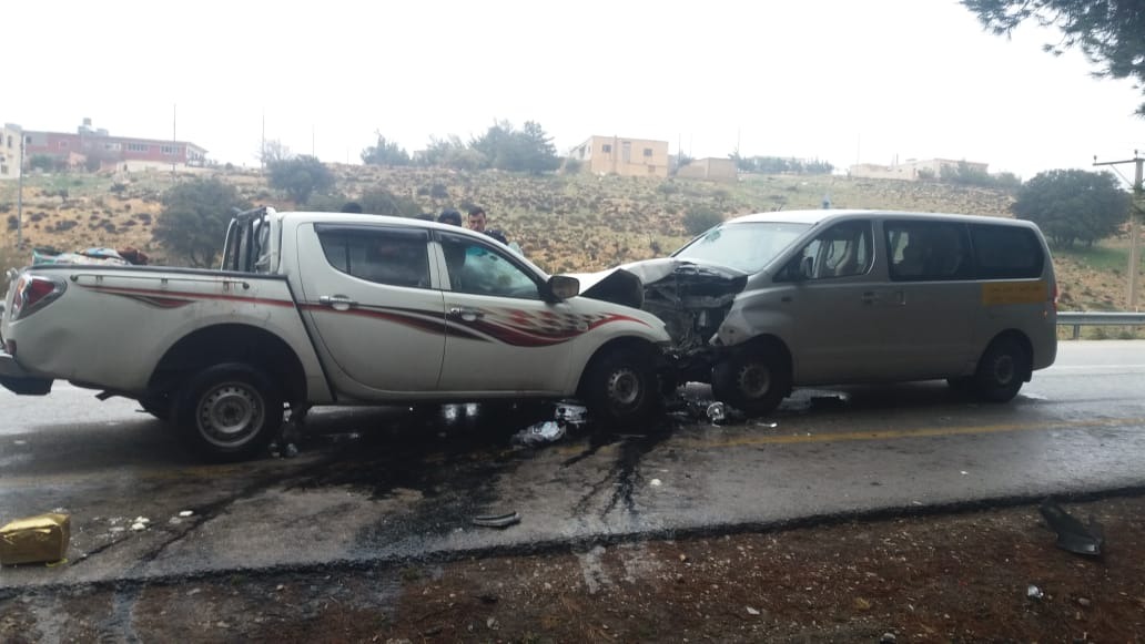 6 اصابات بحادث تصادم في اربد