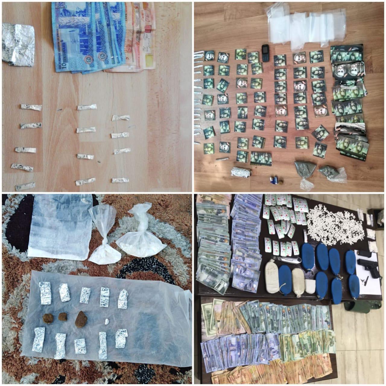 القبض على 16 مروجآ بحوزتهم كمية من المواد المخدرة وأسلحة نارية