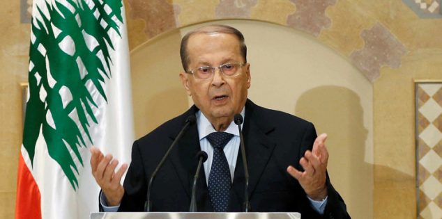 كلمة للرئيس اللبناني ظهرا