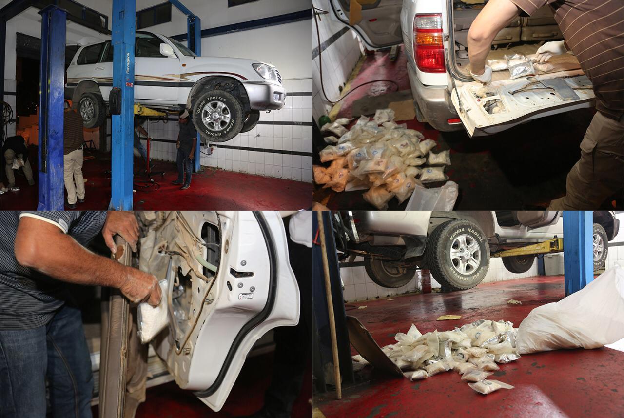 بالصور والفيديو .. احباط محاولة تهريب مليون حبة مخدرة