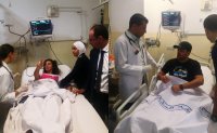 وصول اللبدي ومرعي  إلى المدينة الطبية
