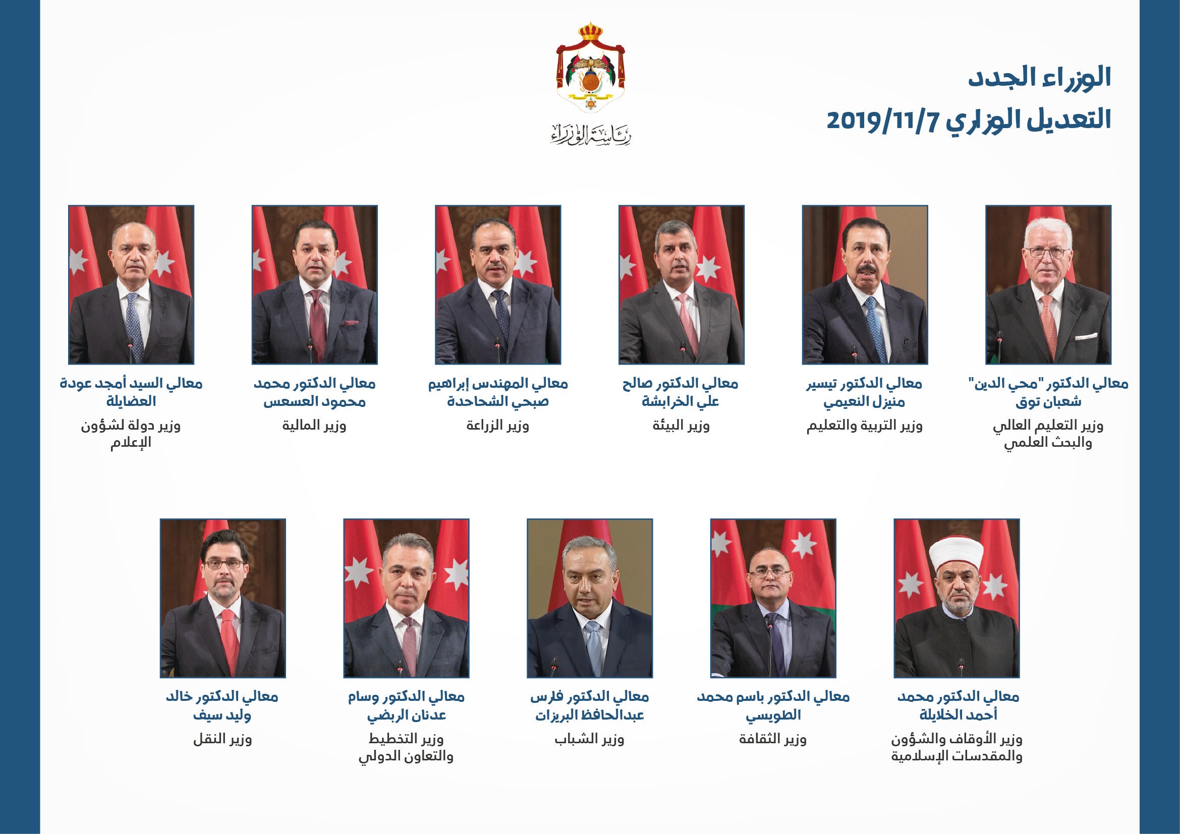 السيرة الذاتية لوزراء الرزاز الجدد