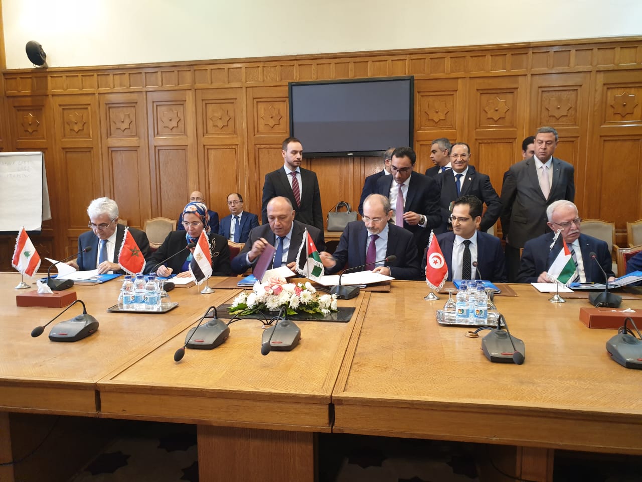 الأردن يوقع على انضمام فلسطين ولبنان إلى اتفاقية أغادير (صور)