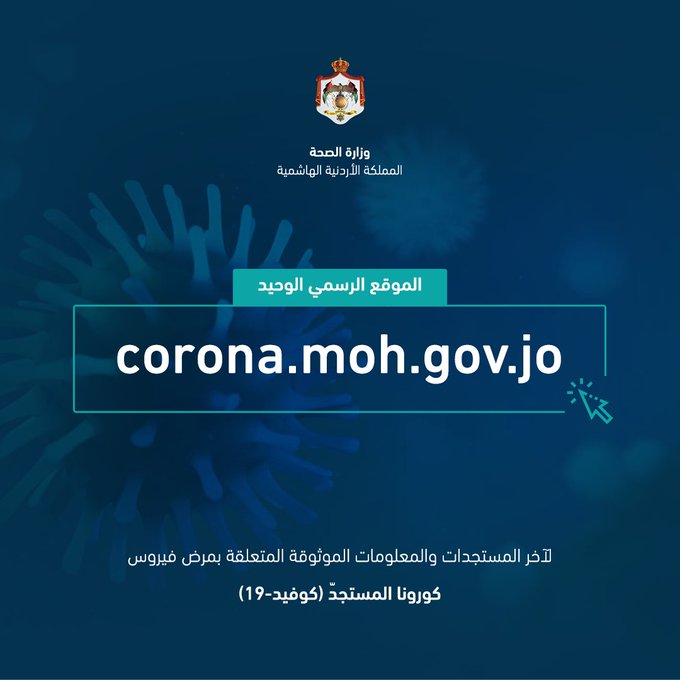 الأردن .. إطلاق موقع عن فيروس كورونا
