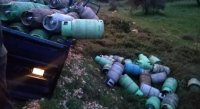 تدهور مركبة محملة باسطوانات الغاز في عجلون