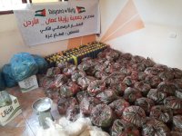 “جمعية رؤيانا الخيريه الاردن ”توزع طرود غذائية  في قطاع  غزة