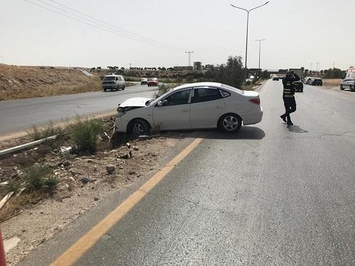 3 إصابات في حادث بالقرب من اشارة الحرة