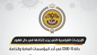 إدارة الازمات تعلن اجراءات التعامل مع إصابات كورونا في المؤسسات