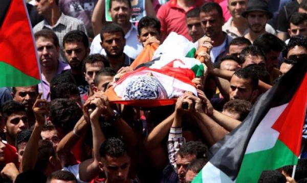 تشييع جثمان الشهيد حلاوة إلى مثواه الأخير في نابلس
