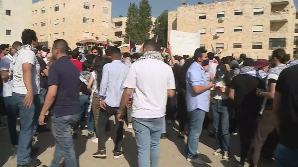 وقفة احتجاجية قرب السفارة الصهيونية  ضد اعتداءات الكيان في القدس