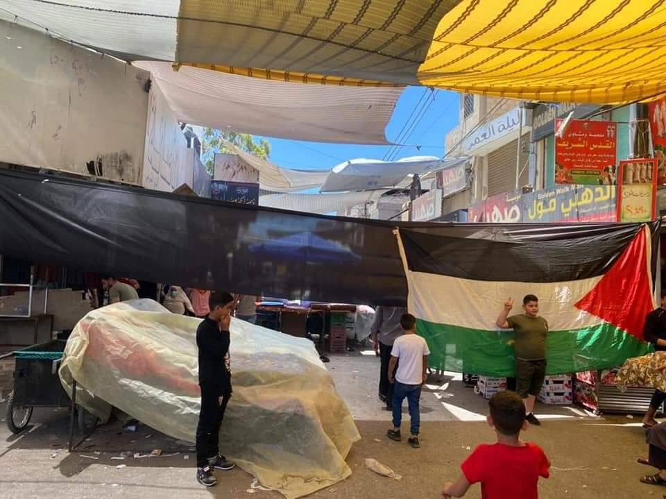 مخيم البقعة  يشارك في الإضراب العام في فلسطين