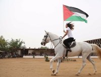 مسيرة خيول في عمّان دعما لفلسطين