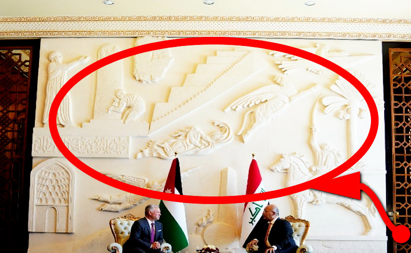 هذه تفاصيل الجدارية التي ظهرت خلف الملك في بغداد