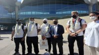 الأمير راشد بن الحسن والأميرة زينة يستقبلان صالح الشرباتي في مطار الملكة علياء
