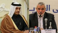 هنية يبحث مع وزير خارجية قطر الإعمار والمنحة