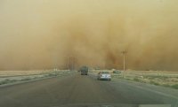 رياح مثيرة للغبار في المناطق الصحراوية
