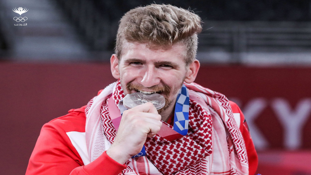 لاعب منتخب التايكواندو صالح الشرباتي في المركز الثاني عالميا