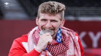لاعب منتخب التايكواندو صالح الشرباتي في المركز الثاني عالميا