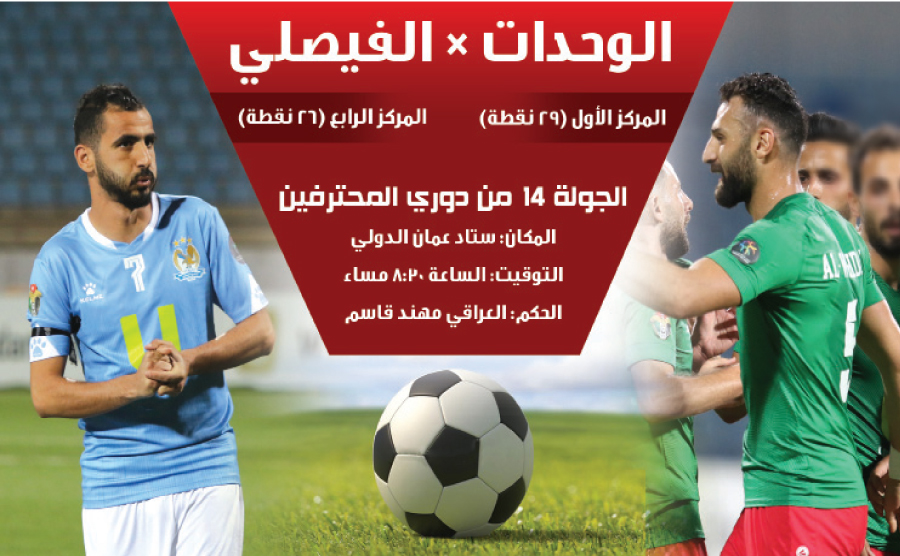 الوحدات والفيصلي يرفعان شعار الفوز في لقاء القمة اليوم
