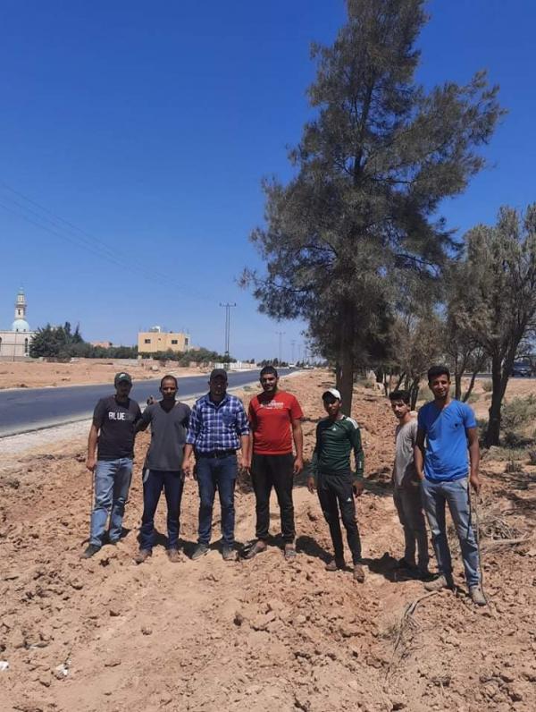 بالصور .. زراعة الجيزة تجري اعمال تجميلية لمدخل اللواء