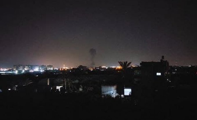غارة على هدف شرق مخيم البريج وسط قطاع غزة