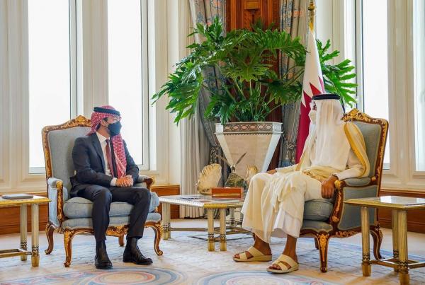 ولي العهد: سعدت بلقاء الشيخ تميم