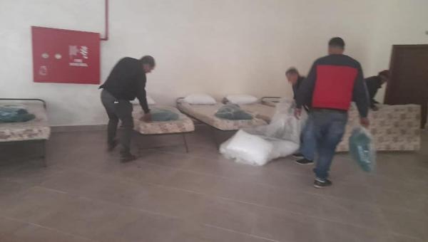 تجهيز مركز إيواء في عين الباشا لمواجهة الظروف الجوية الطارئة (صور)
