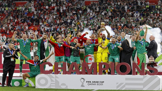 منتخب الجزائر بطلًا لكأس العرب بعد فوزه على تونس بهدفين مقابل صفر