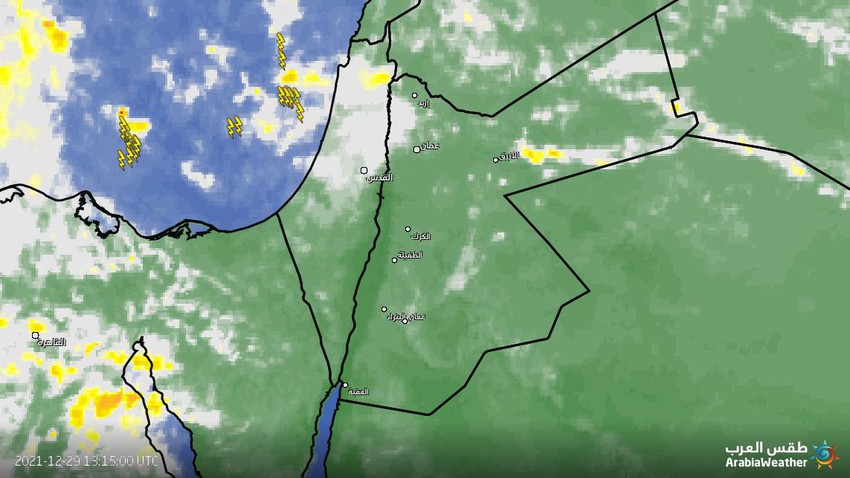 غيوم ماطرة تتقدم نحو أجزاء من شمال ووسط المملكة