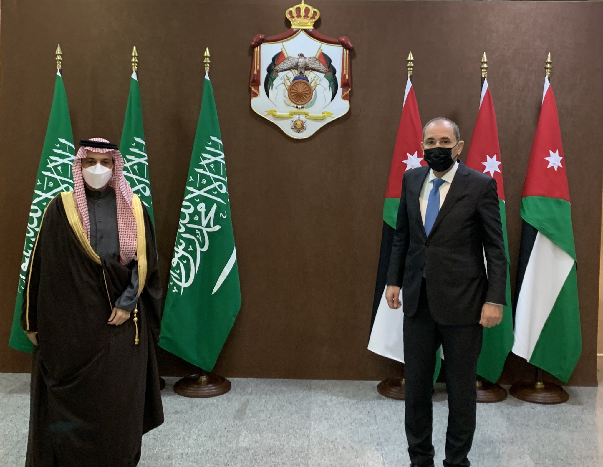 وزير الخارجية خلال تصريحات مع نظيره السعودي: نسعى لأفق حقيقي لحل الدولتين (صور)