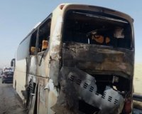 السيطرة على احتراق حافلة تقل 51 راكباً بمنطقة نزول النقب