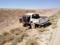 3 اصابات ونفوق أغنام بتدهور مركبة على الصحراوي