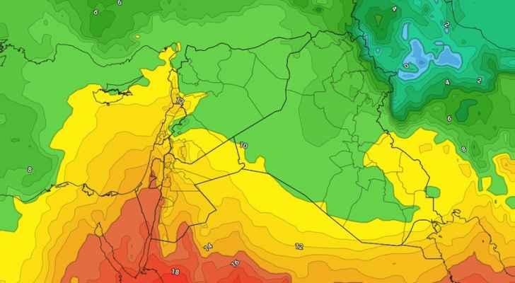 ما هو منخفض البحر الأحمر الذي يؤثر على الأردن الجمعة؟